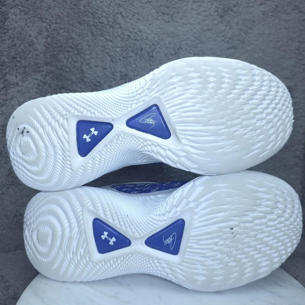 Under Armour Curry Flow Shoes Mens 11 Blue Basketball Sneakers Low Top